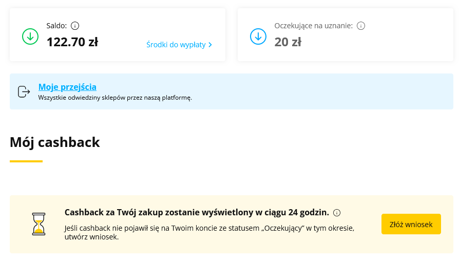 Saldo dostepne do wypłaty