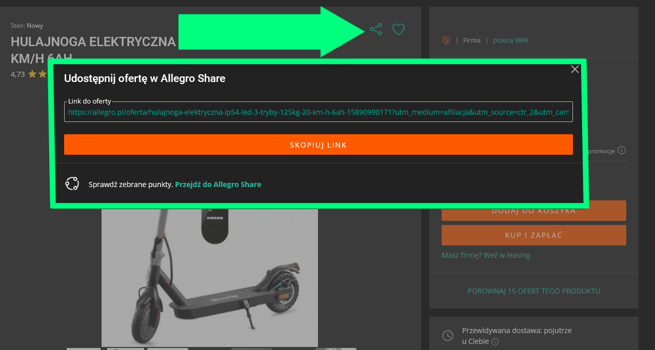Skopiuj link i zarabiaj na ofertach