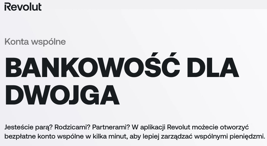 W Revolucie konto dla dwojga otworzycie przez aplikację