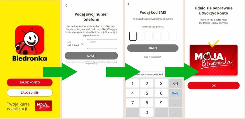 Rejestracja karty Moja Biedronka w aplikacji mobilnej Rejestracja karty Moja Biedronka w aplikacji mobilnej
